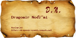 Dragomir Noémi névjegykártya